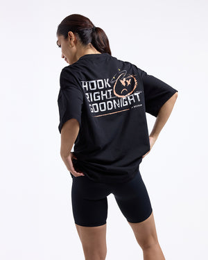 Hook Right Goodnight Oversized T-Shirt - Black