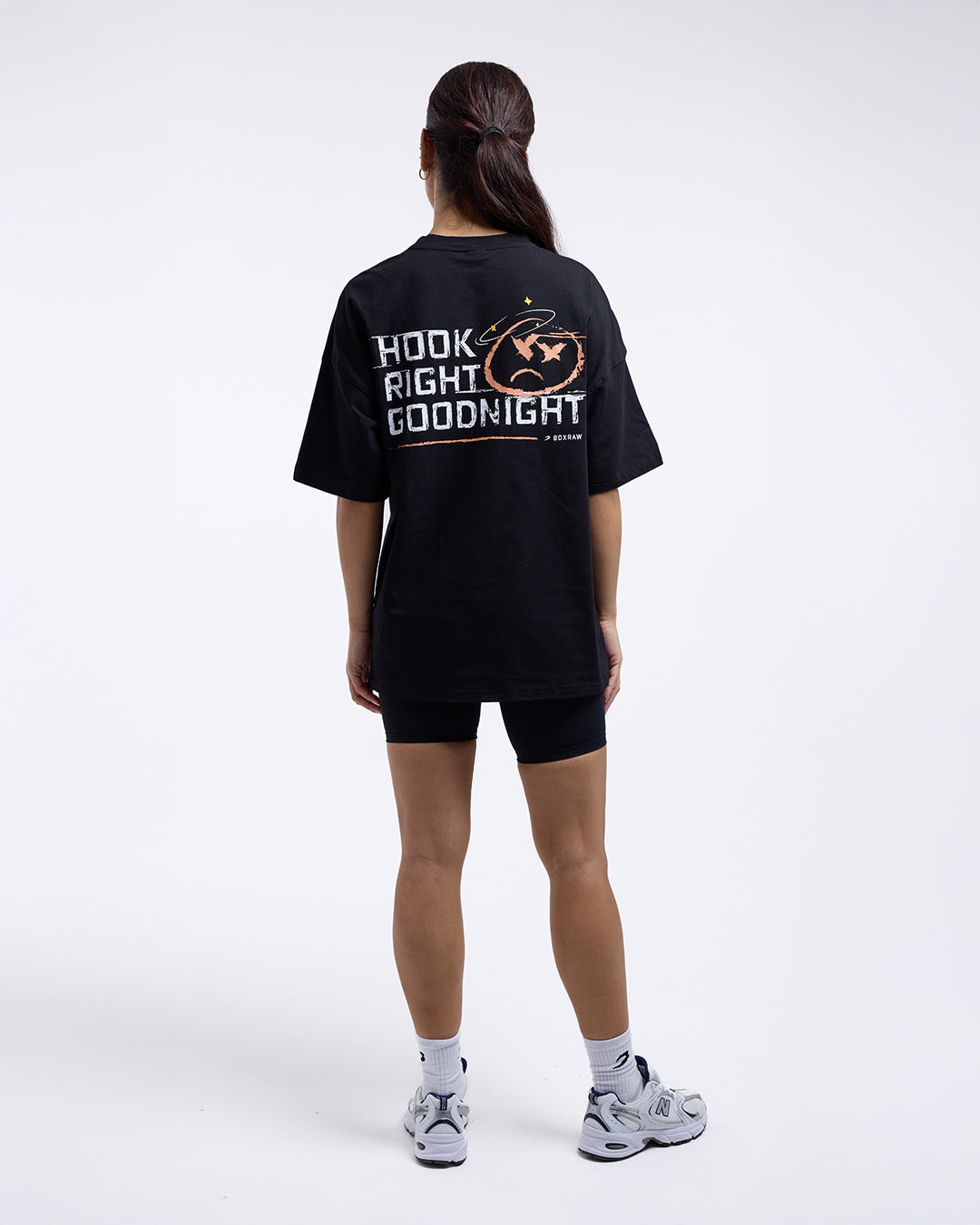 Women's Hook Right Goodnight Oversized T-Shirt - Black | BOXRAW