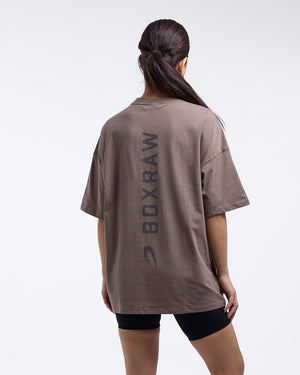 Lineal Oversized T-Shirt - Mocha