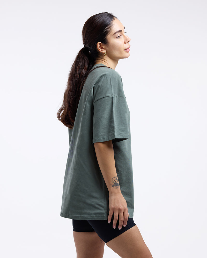 Lineal Oversized T-Shirt - Green