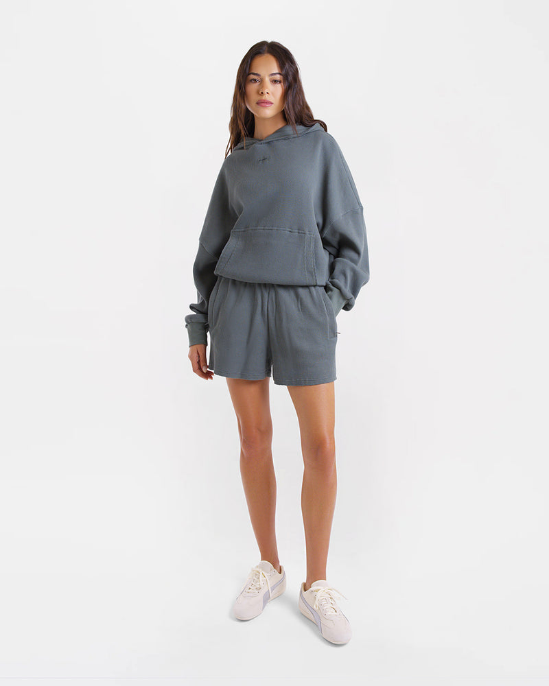 Shirley Waffle Hoodie - Green