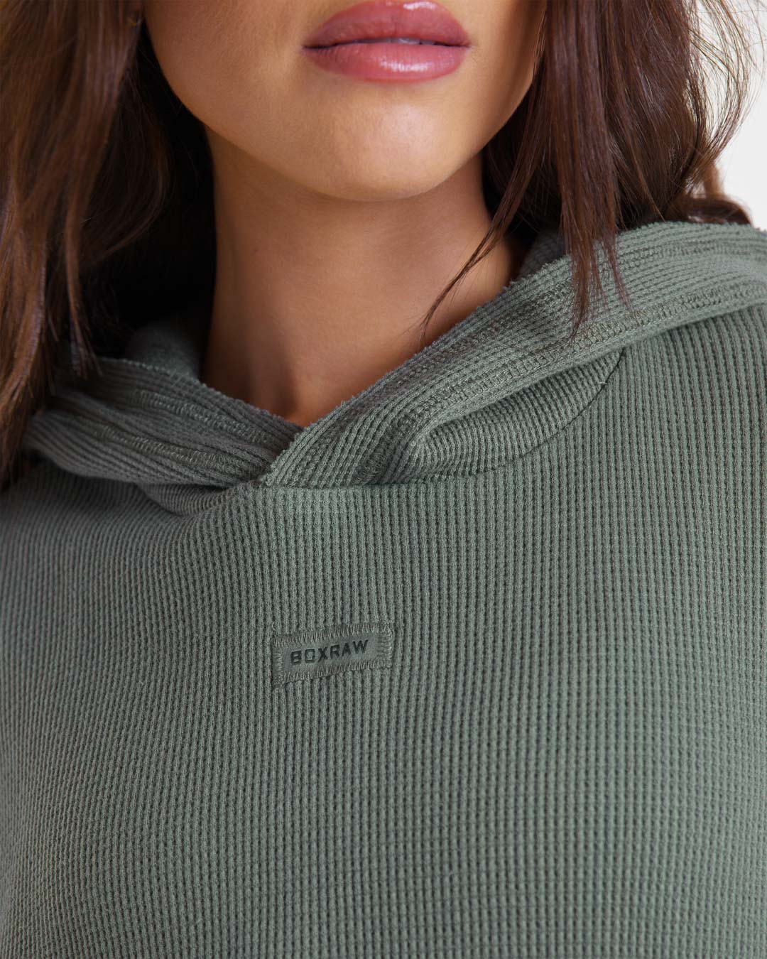 Shirley Waffle Hoodie - Green