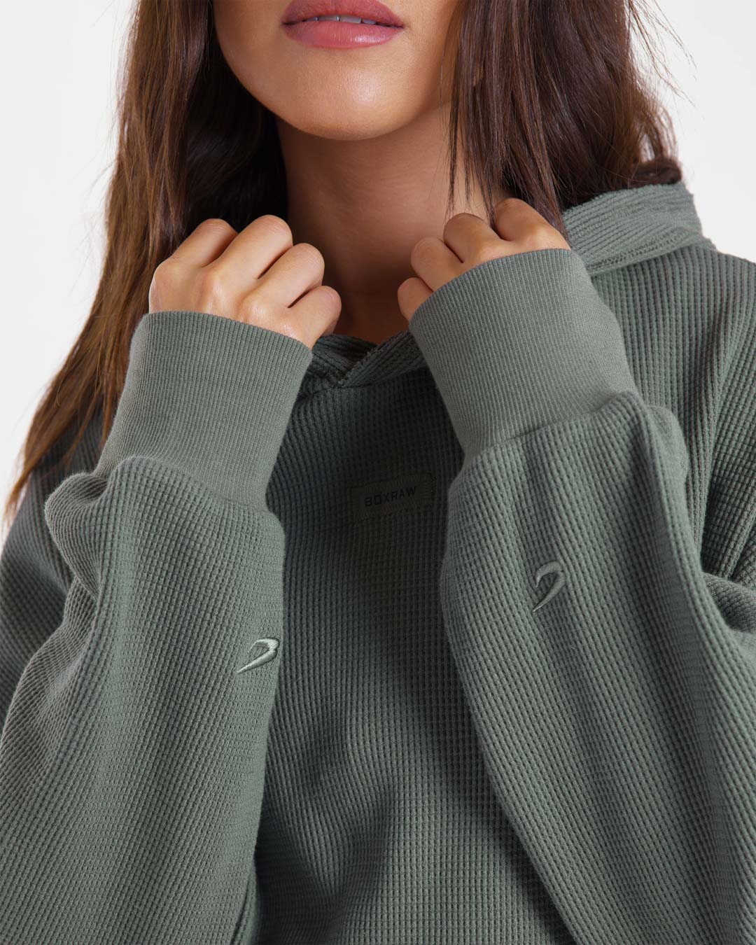 Shirley Waffle Hoodie - Green