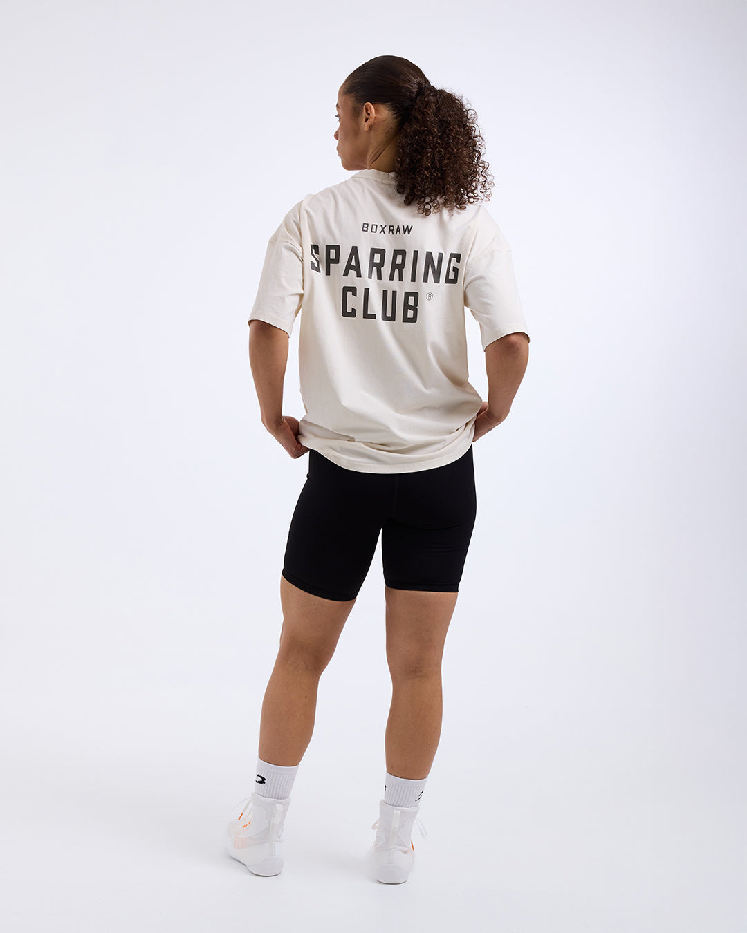 Women's Sparring Club Oversized T-Shirt - Washed Beige | BOXRAW
