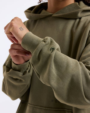 Sparring Club Oversized Hoodie - Washed Olive