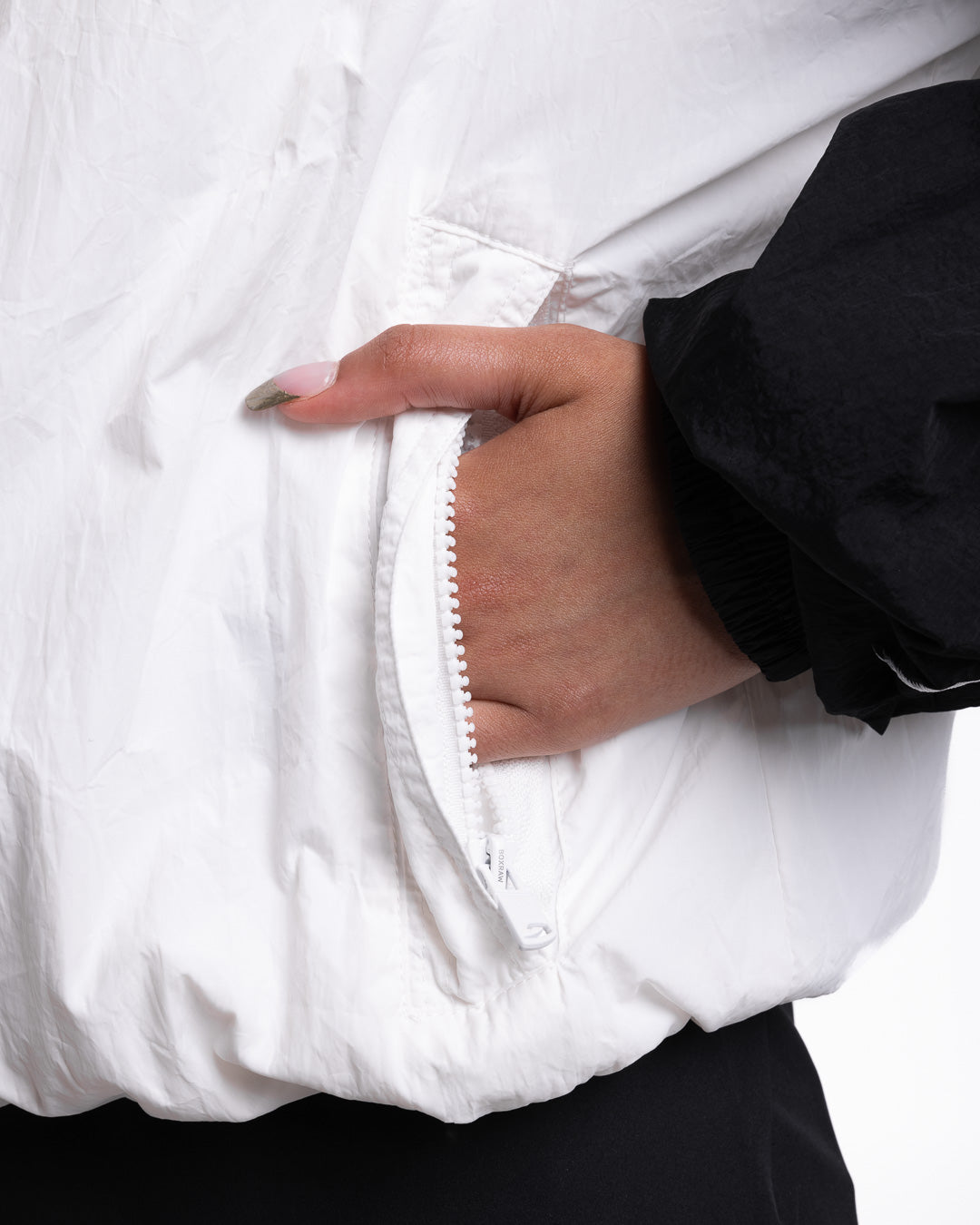 Womens Tunero Track Jacket - White/Black | BOXRAW