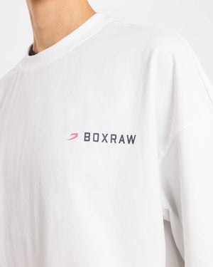 We Don't Play Boxing Oversized T-Shirt - White/Pink