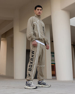 Bivol x BOXRAW Track Bottoms - Taupe Beige