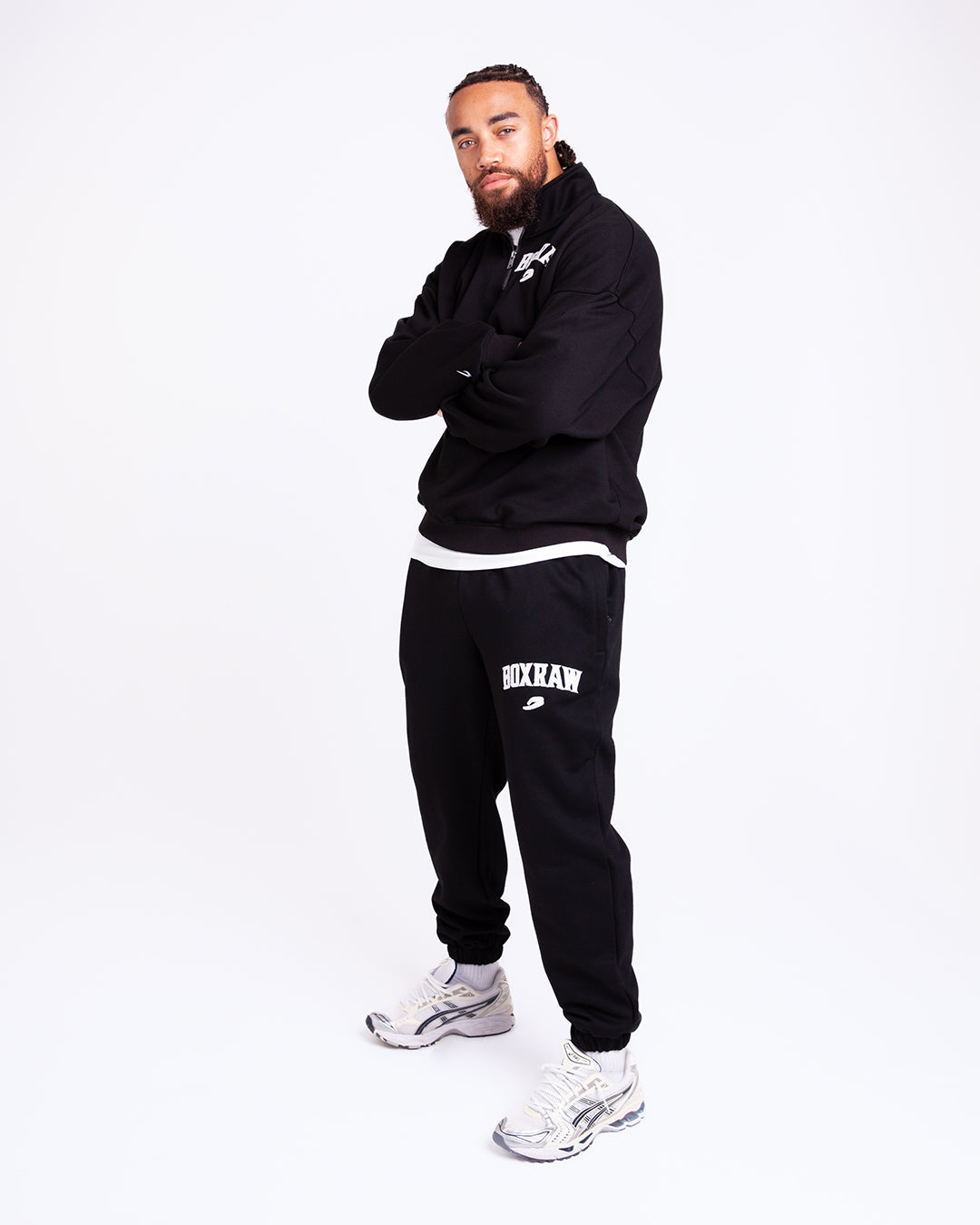 boxrawセットアップ East Street 1/4 Zip Sweatshirt - Black | BOXRAW