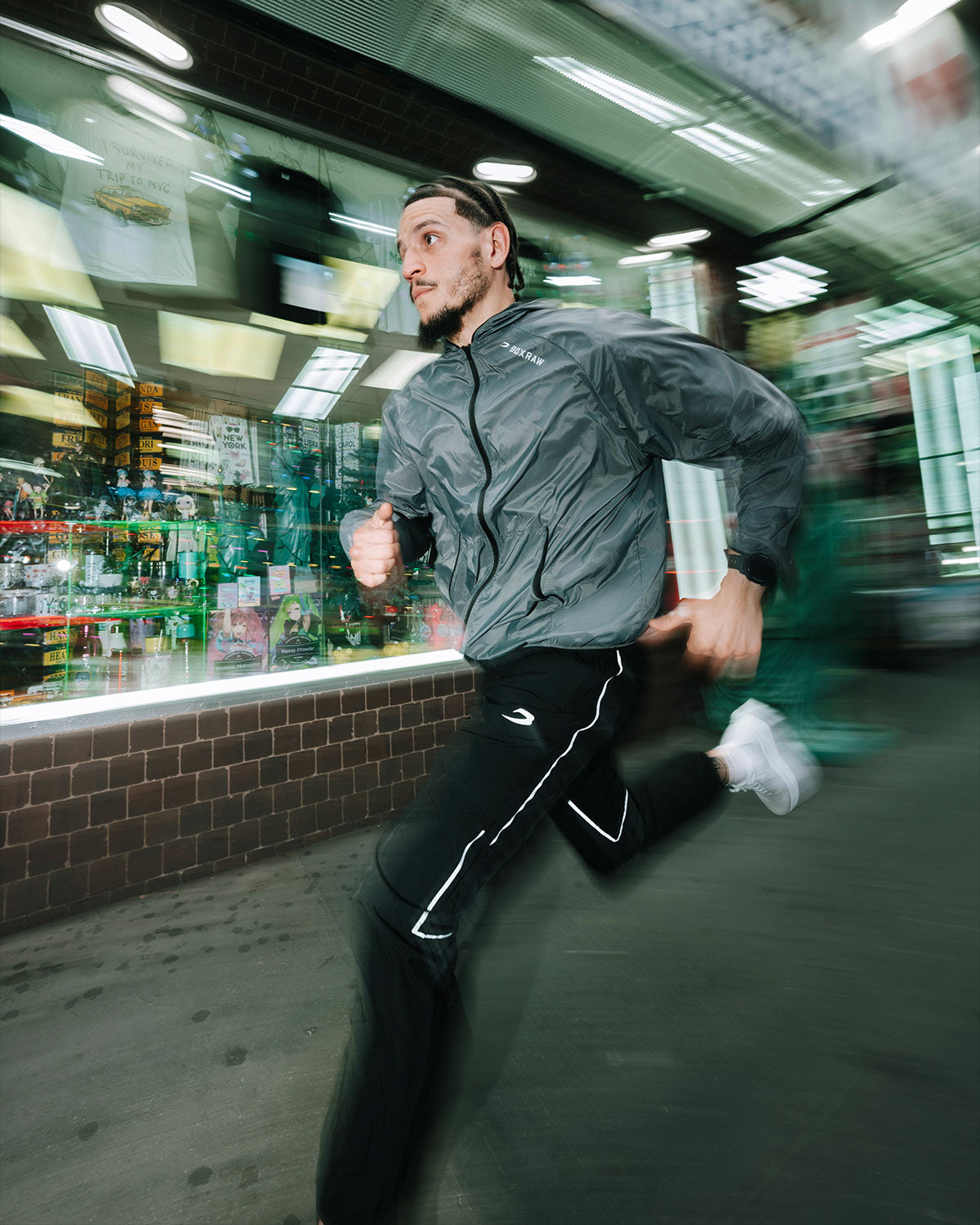 Genaro Zip Up Windbreaker - Charcoal | BOXRAW