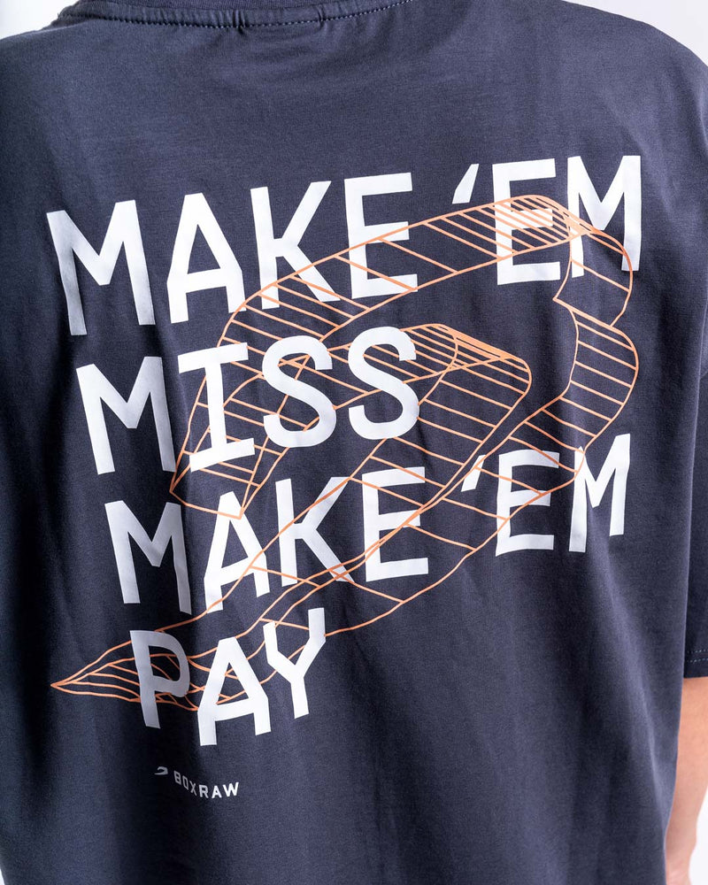 Make 'Em Miss Oversized T-Shirt - Charcoal