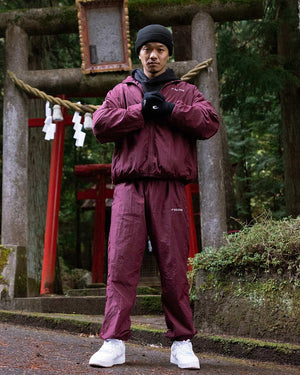 Saxton Track Bottoms - Burgundy