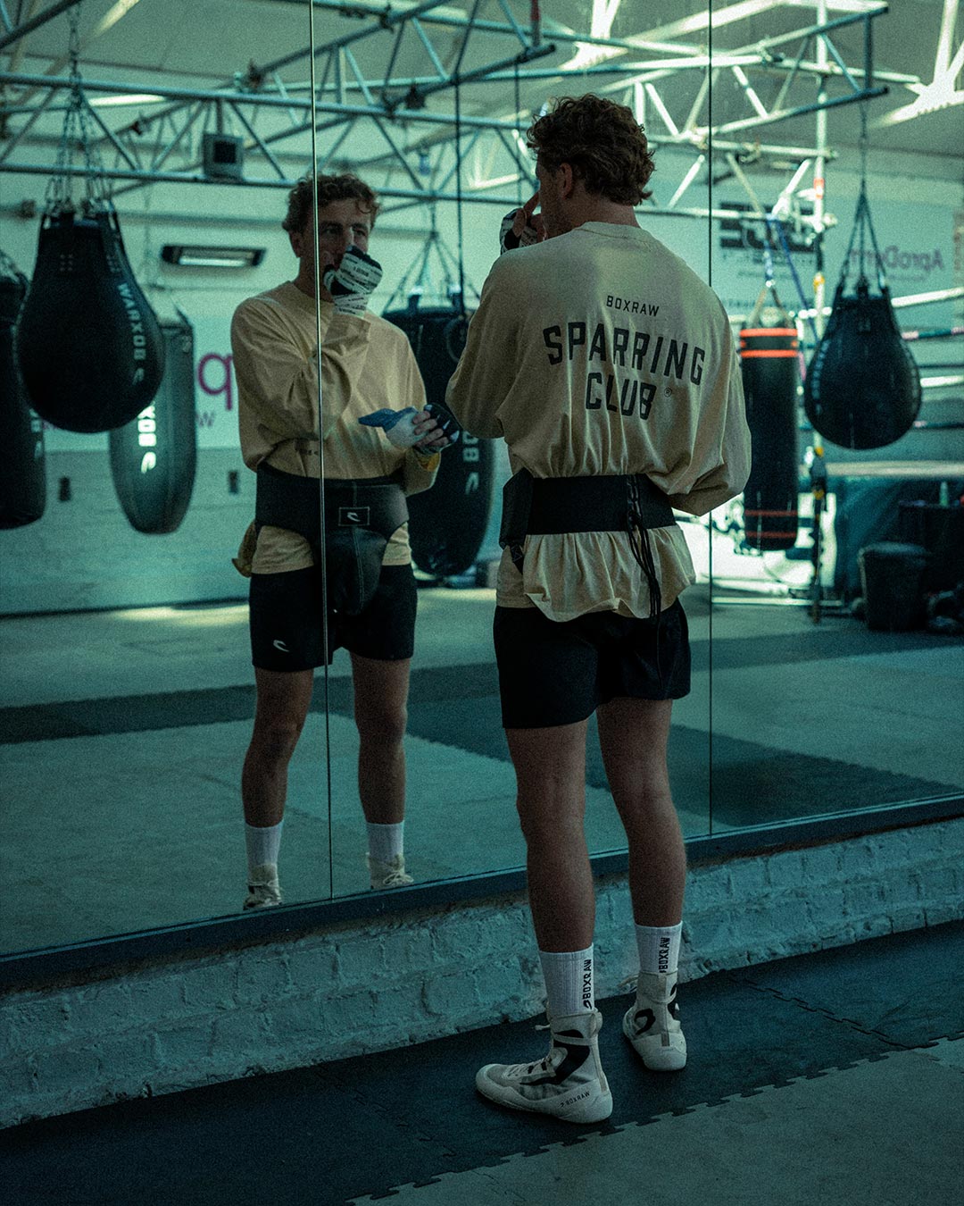 Sparring Club Long Sleeve T-Shirt - Washed Beige