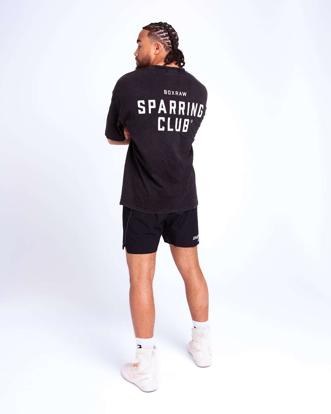 Men's Sparring Club Oversized T-Shirt - Washed Black | BOXRAW