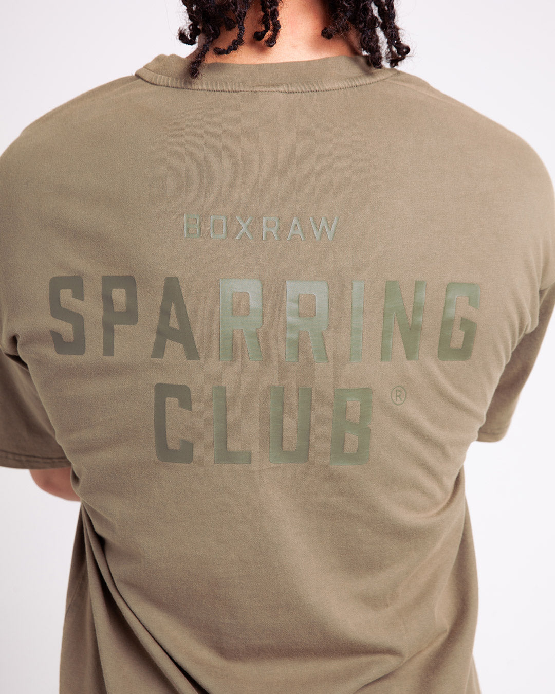 Men's Sparring Club Oversized T-Shirt - Washed Olive | BOXRAW