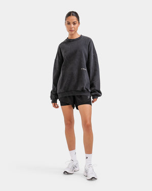 Sparring Club Oversized Sweatshirt - Washed Black