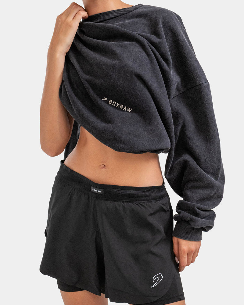 Sparring Club Oversized Sweatshirt - Washed Black