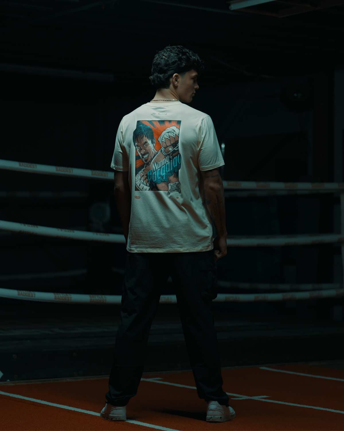 Ring x BOXRAW Manny Pacquiao Oversized T-Shirt - Stone Beige