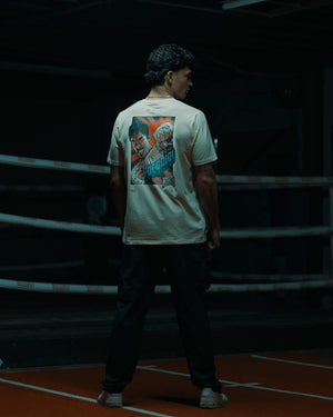 Ring x BOXRAW Manny Pacquiao Oversized T-Shirt - Stone Beige