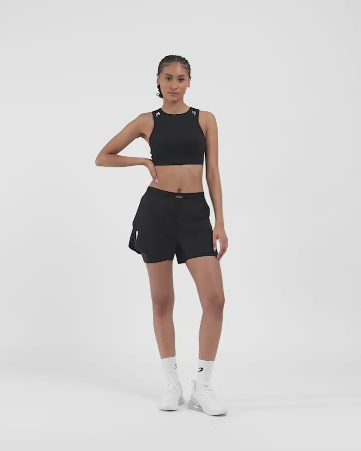 BOXRAW / TUNERO 2-IN-1ショーツ Womens Tunero 2-in-1 Shorts - Black | BOXRAW