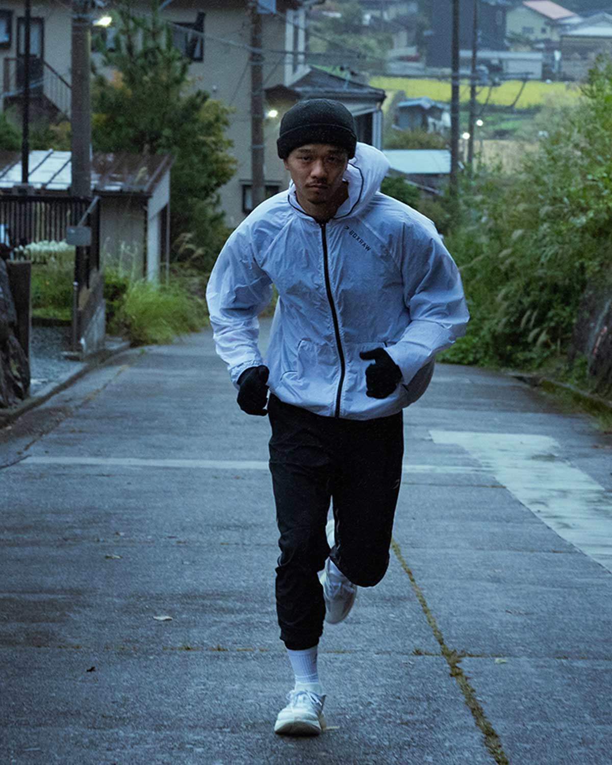 Genaro Zip Up Windbreaker - White | BOXRAW