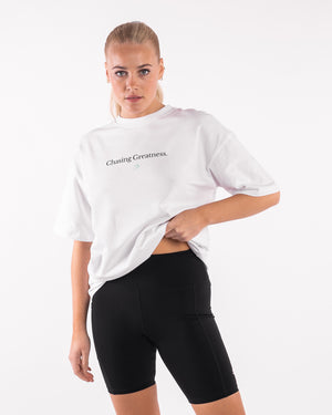 Chasing Greatness Oversized T-Shirt - White