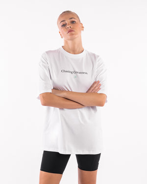 Chasing Greatness Oversized T-Shirt - White