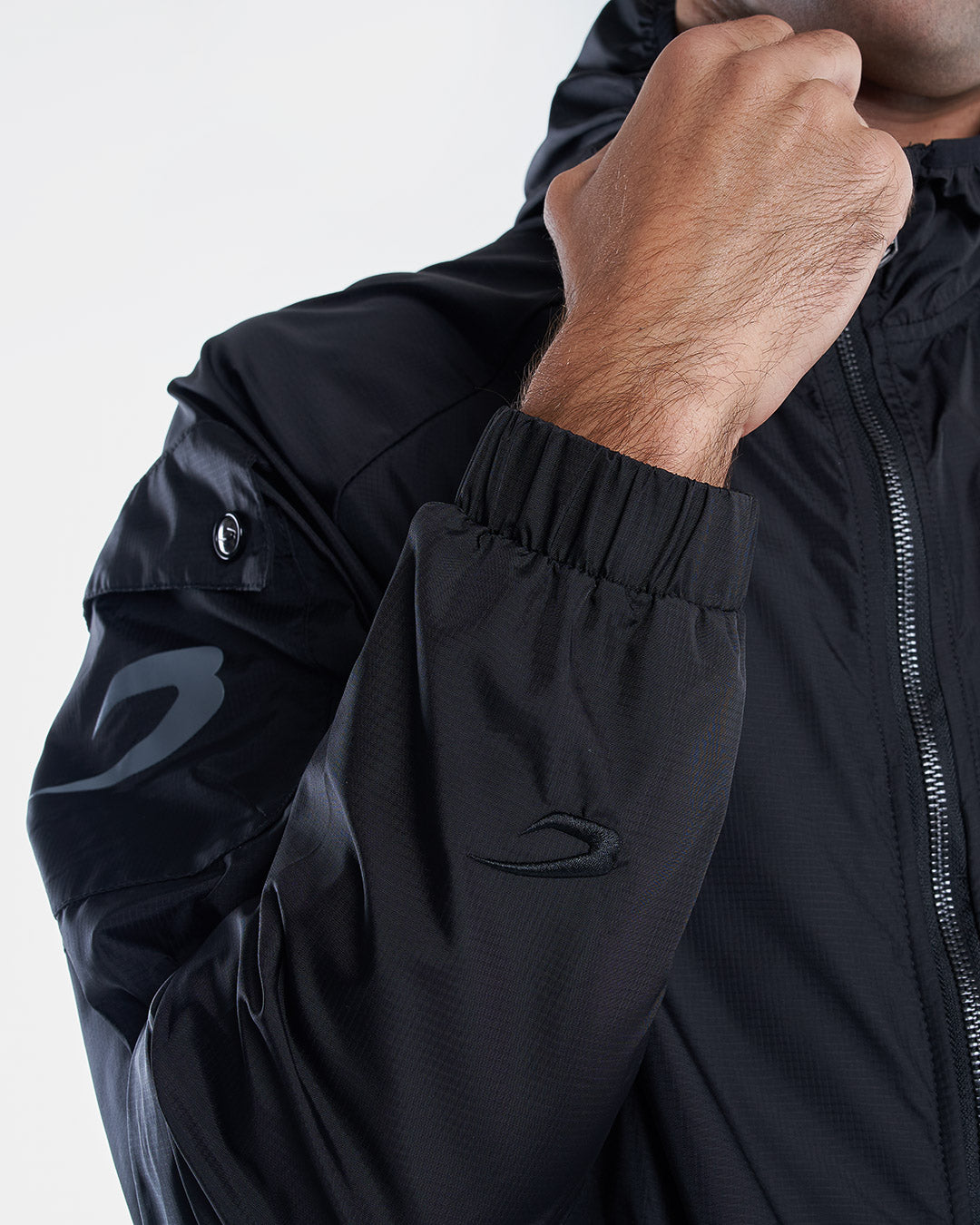 Dundee Windbreaker Jacket - Black - BOXRAW