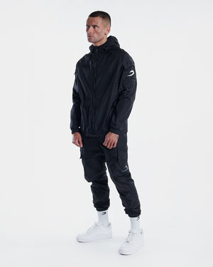 Dundee Windbreaker Jacket - Black - BOXRAW