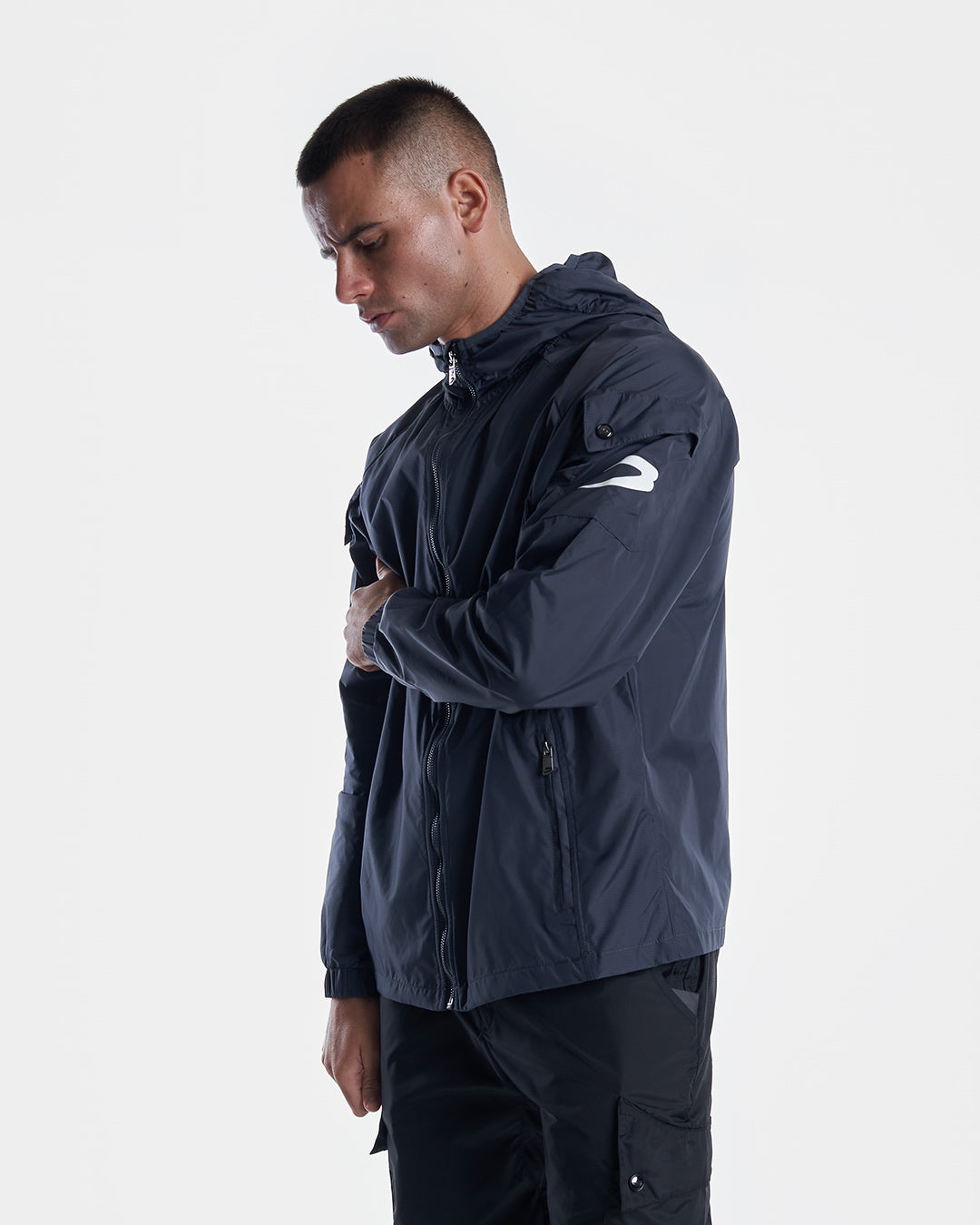 Dundee Windbreaker Jacket - Charcoal - BOXRAW