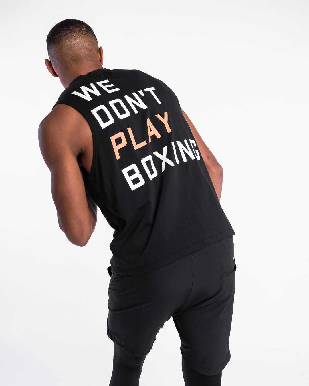 We Don't Play Boxing Muscle Tank - Black | BOXRAW