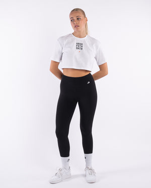 HRDR FSTR SMTR Crop T-Shirt - White