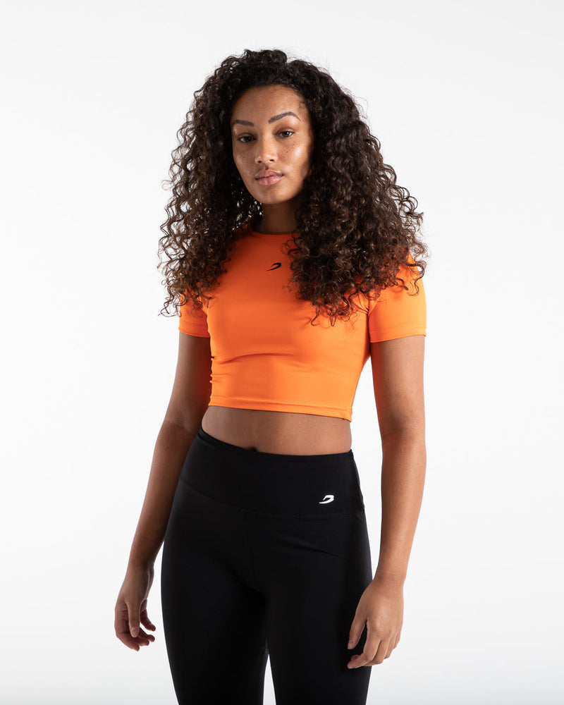 Crop Shop Boutique - Orange Serenity Sports Bra And Shorts on Designer  Wardrobe