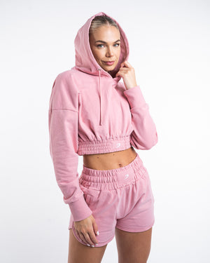 Kim Cropped Hoodie Pink