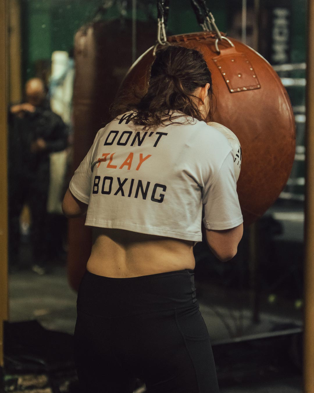 We Don't Play Boxing Crop T-Shirt - Black